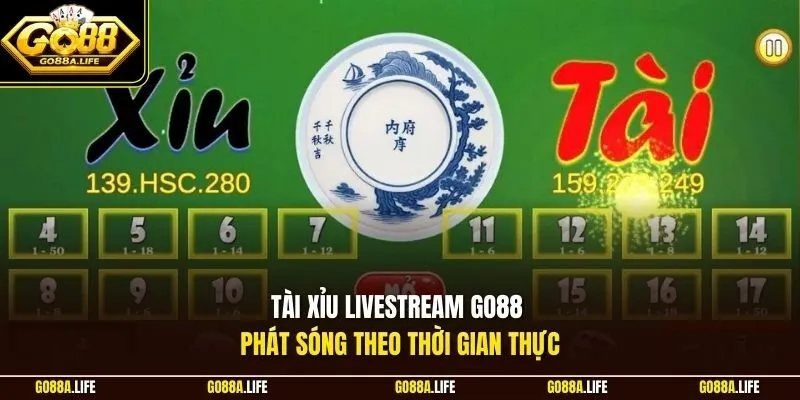 Tài xỉu livestream GO88 phát sóng theo thời gian thực